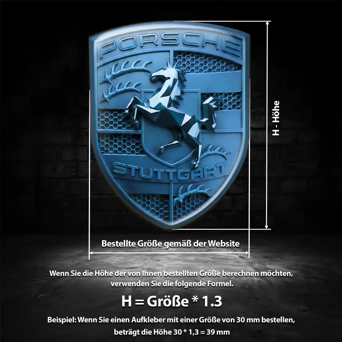 Porsche Emblem Aufkleber Stilvolles Design