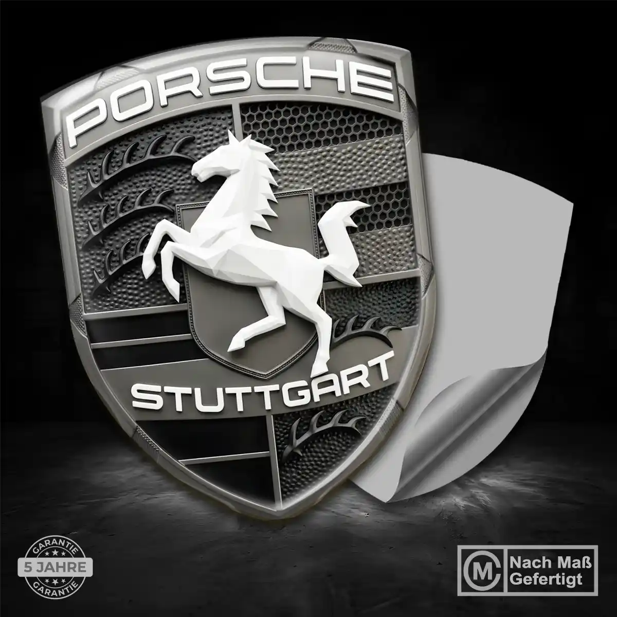 Porsche Emblem Aufkleber Wappen Stilvolles Design