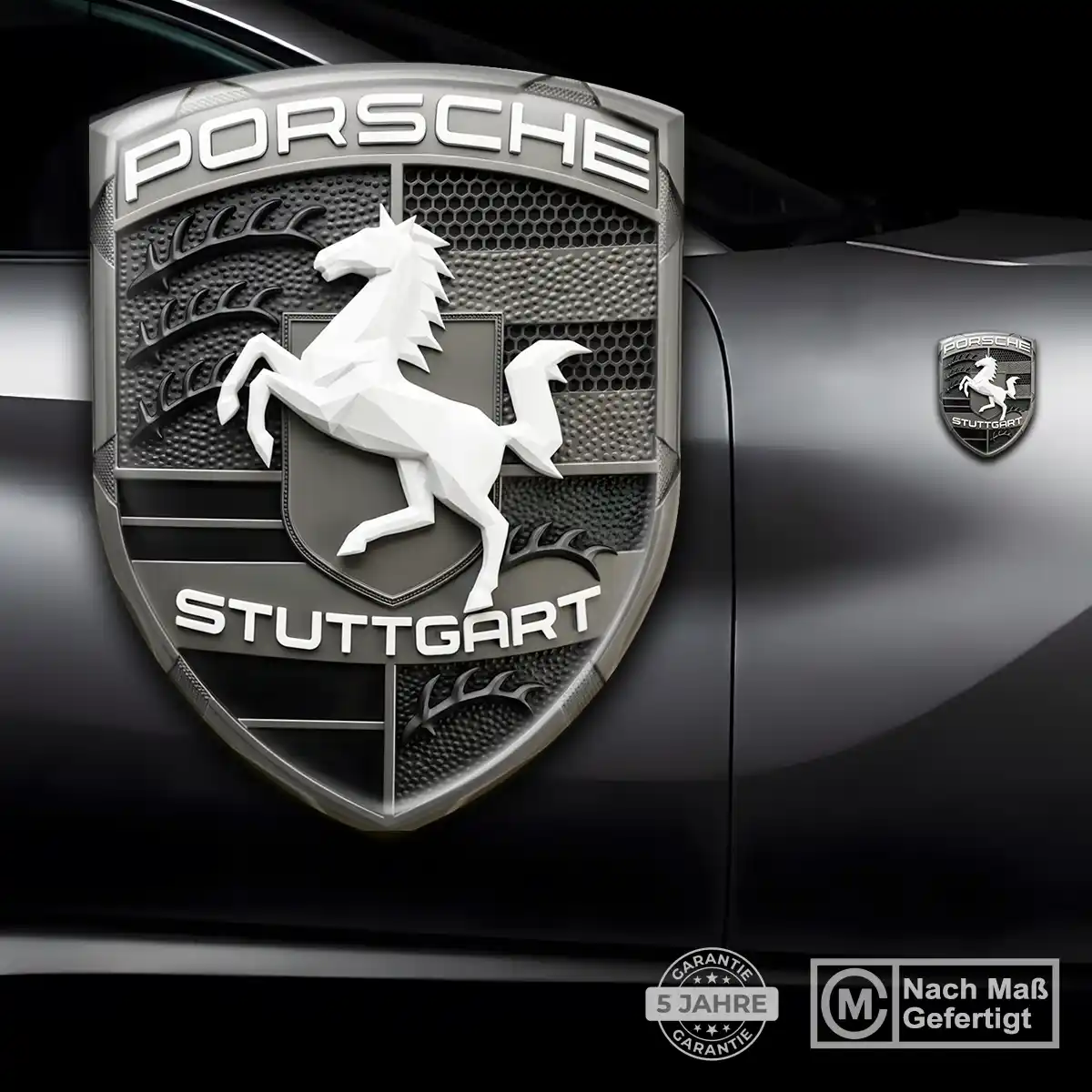 Porsche Emblem Aufkleber Wappen Stilvolles Design