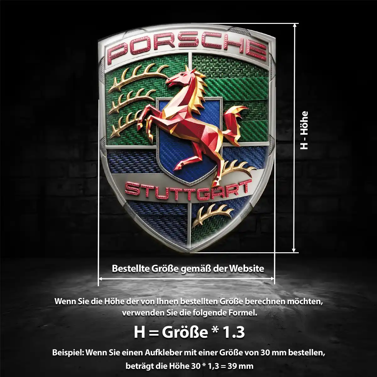 Porsche Emblem Auto Stilvolles Design