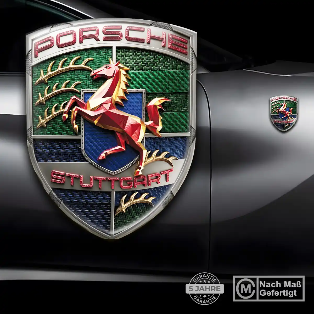 Porsche Emblem Auto Stilvolles Design