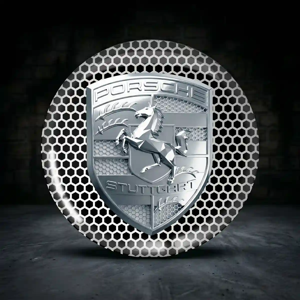 Porsche Emblem Silikon Aufkleber Radkappen Exklusivausgabe