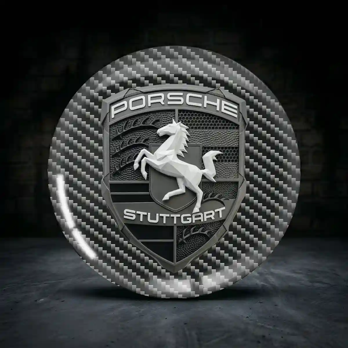 Porsche Emblem Silikon Aufkleber Radkappen Exterieurdesign