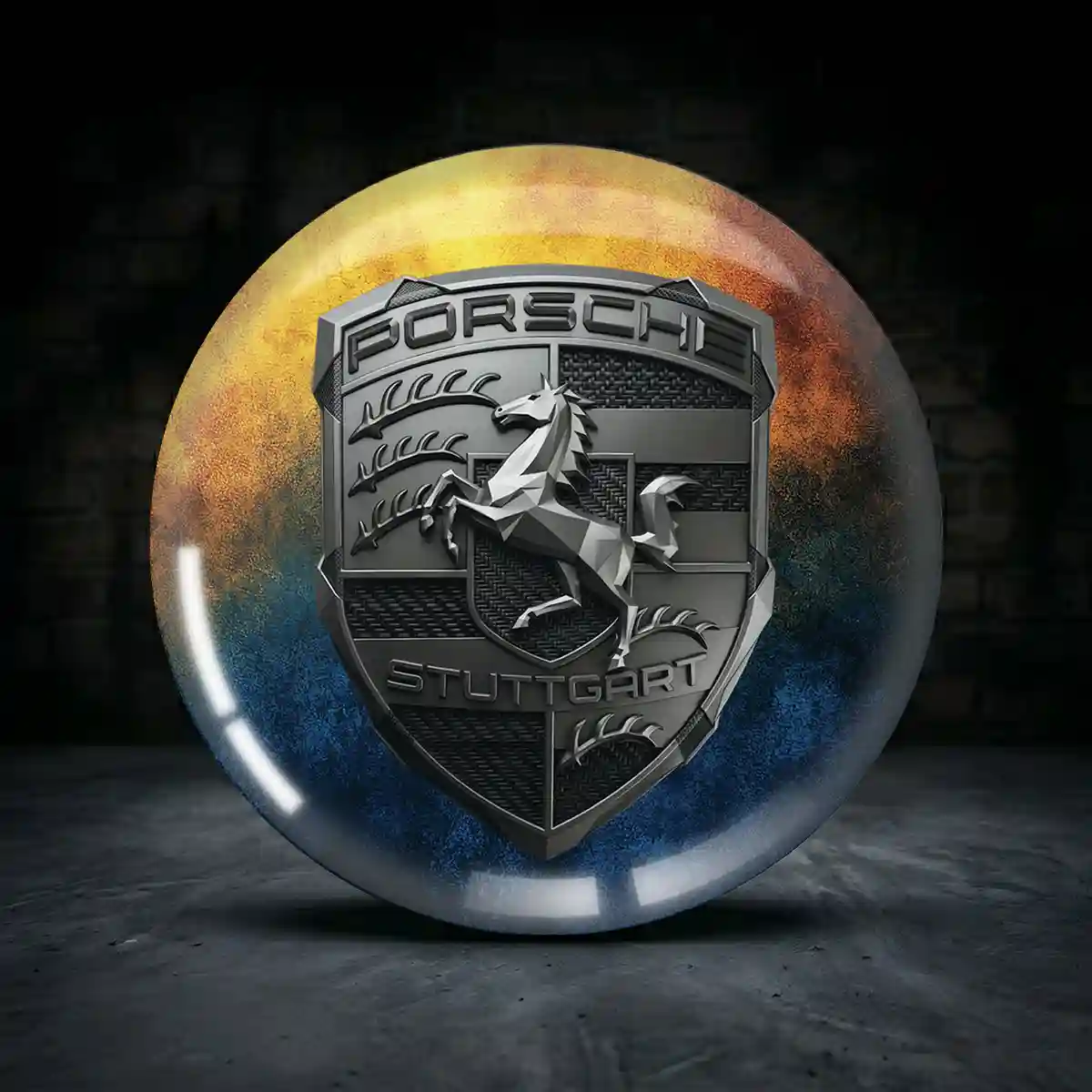 Porsche Emblem Silikon Aufkleber Radkappen Premiumqualität