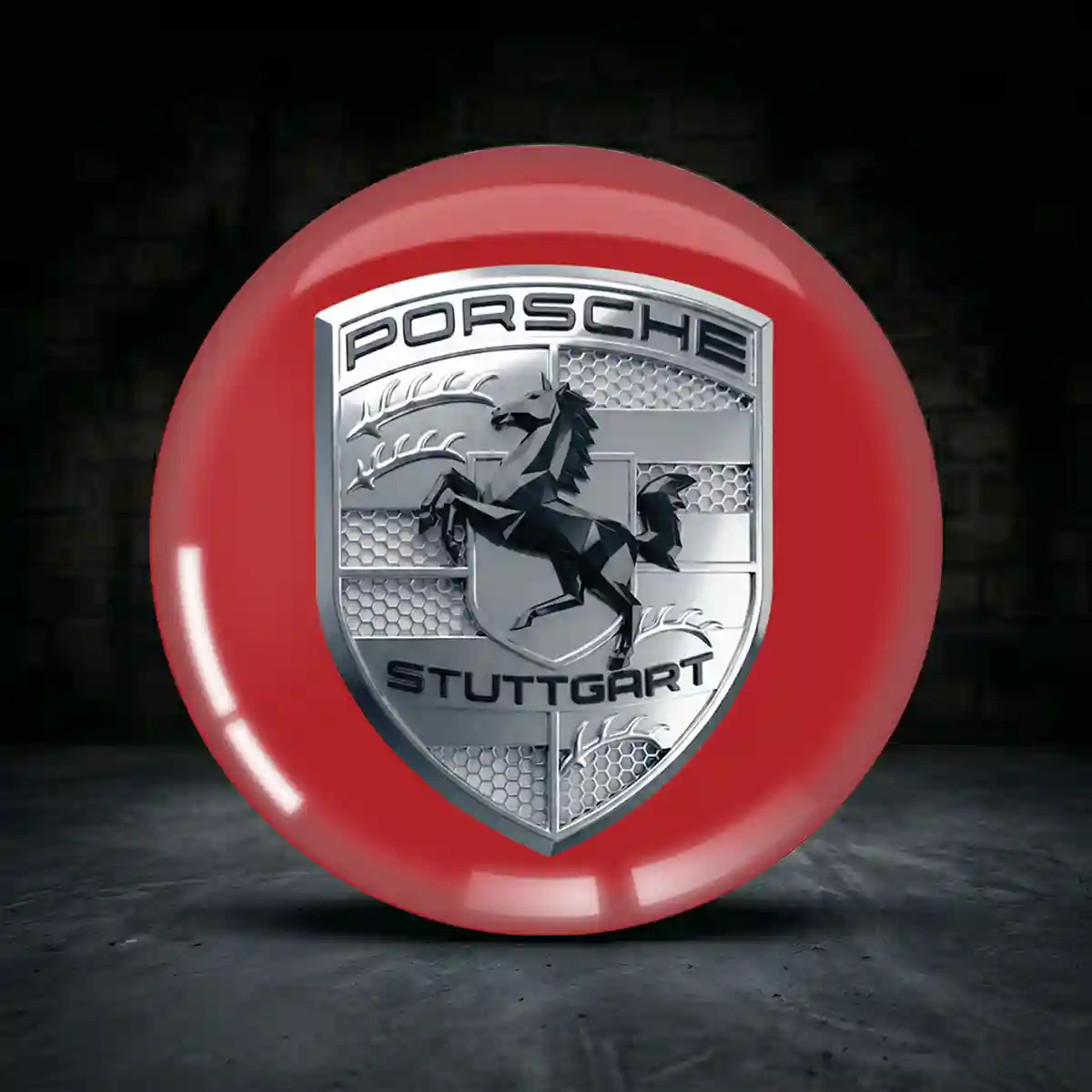 Porsche Emblem Silikon Aufkleber Radkappen Sonderauflage
