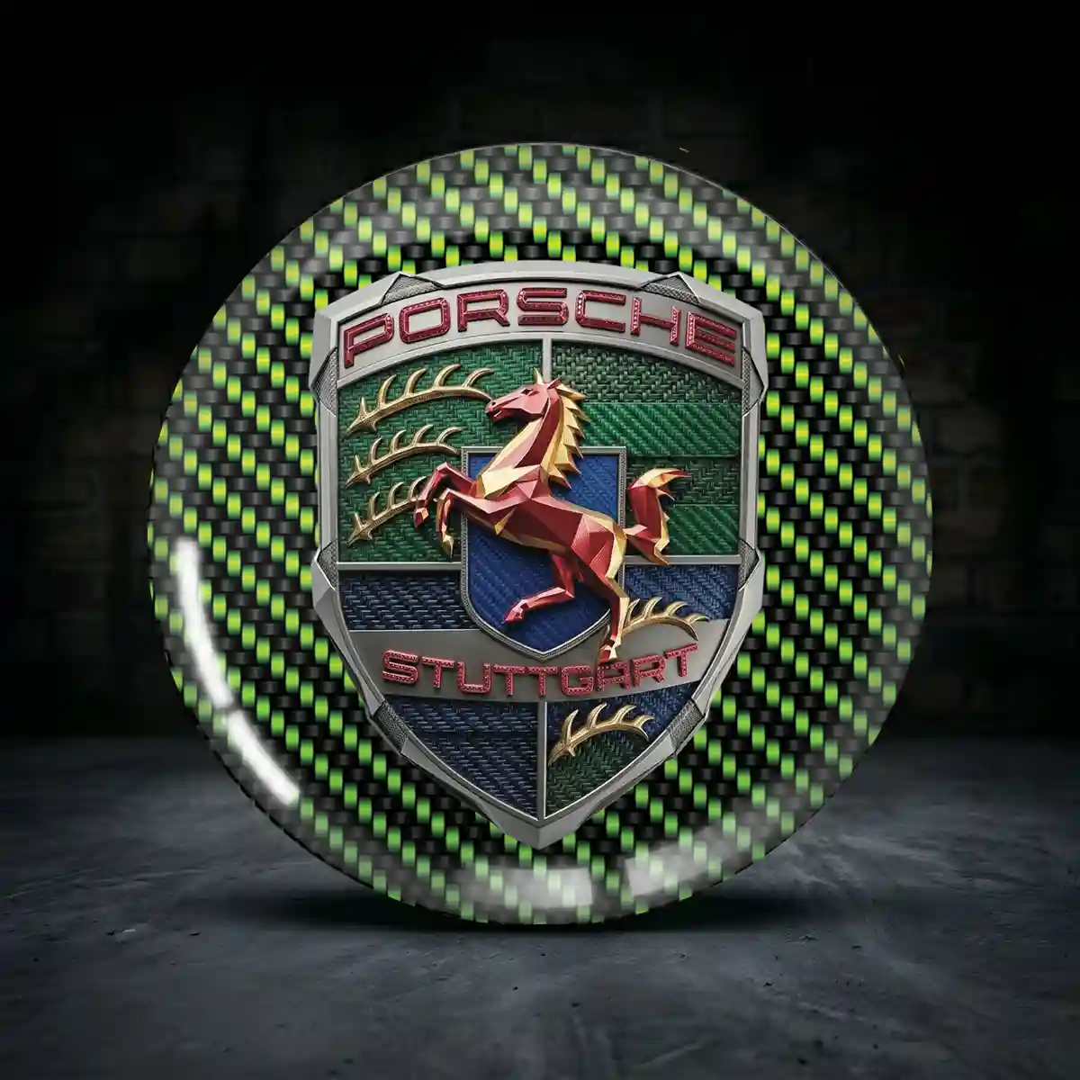 Porsche Emblem Silikon Aufkleber Radkappen Sonderedition