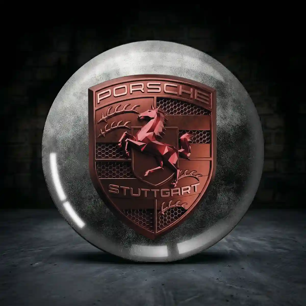 Porsche Emblem Silikon Aufkleber Radkappen Spitzenqualität