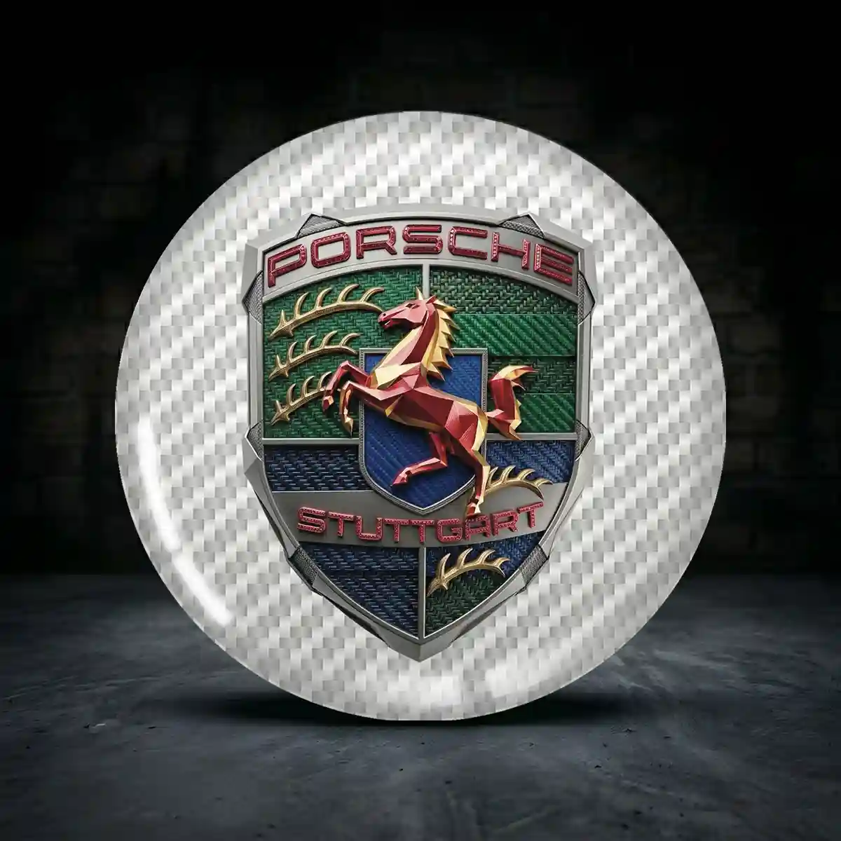 Porsche Emblem Silikon Aufkleber Radkappen Tuningfahrzeug
