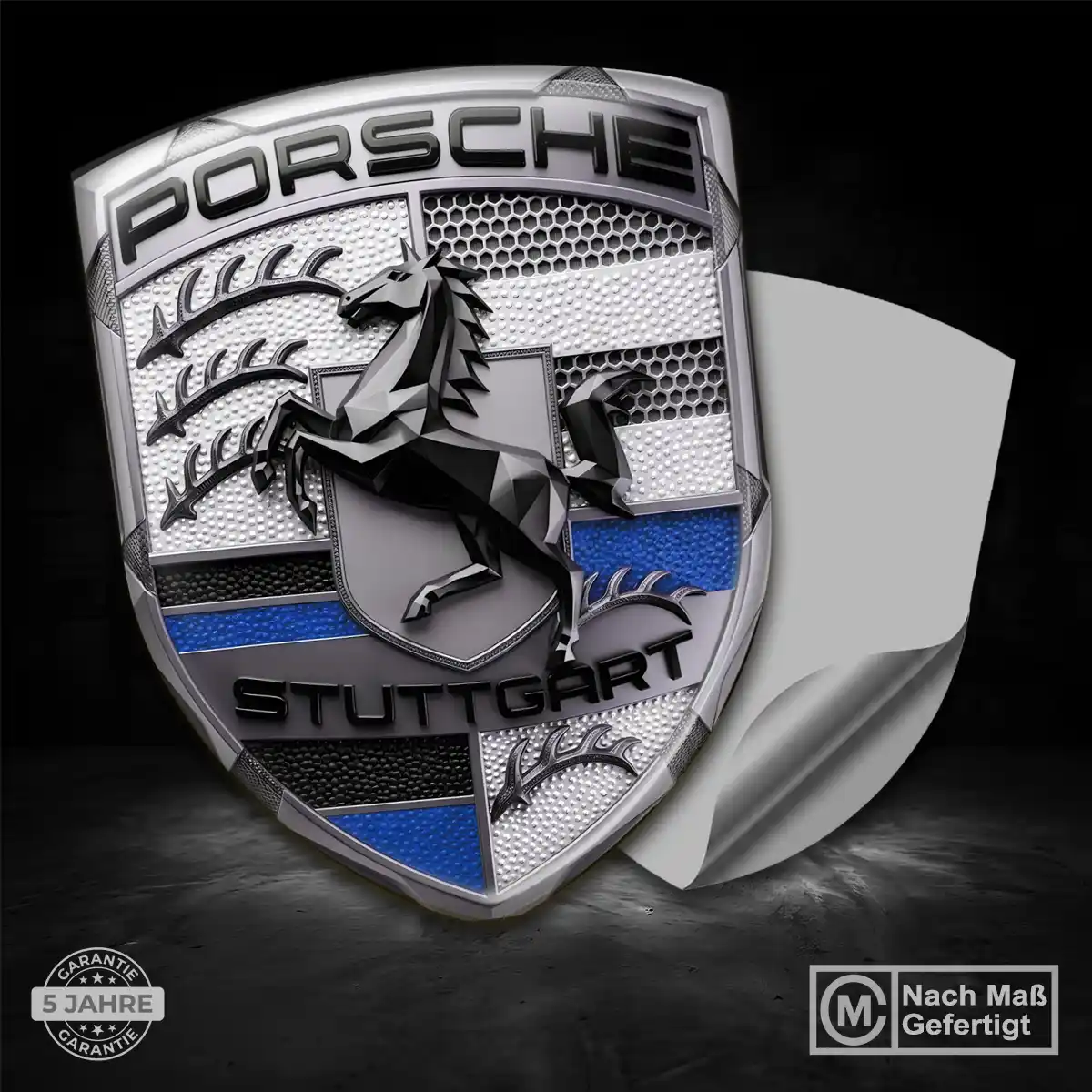 Porsche Emblem Wappen Aufkleber Stilvolles Design
