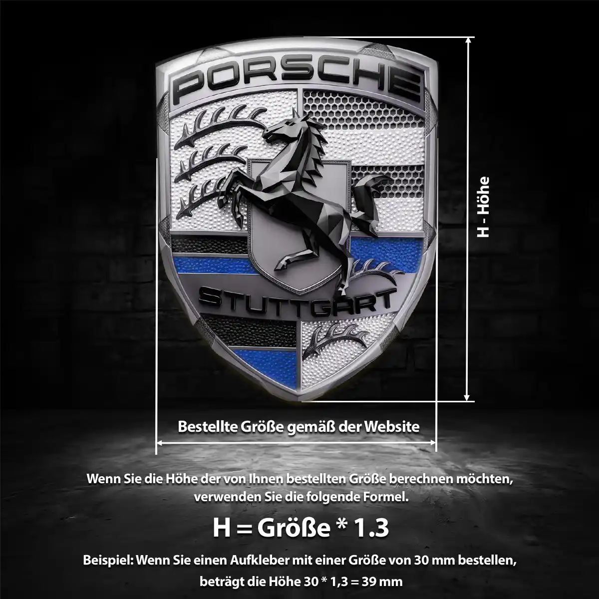 Porsche Emblem Wappen Aufkleber Stilvolles Design