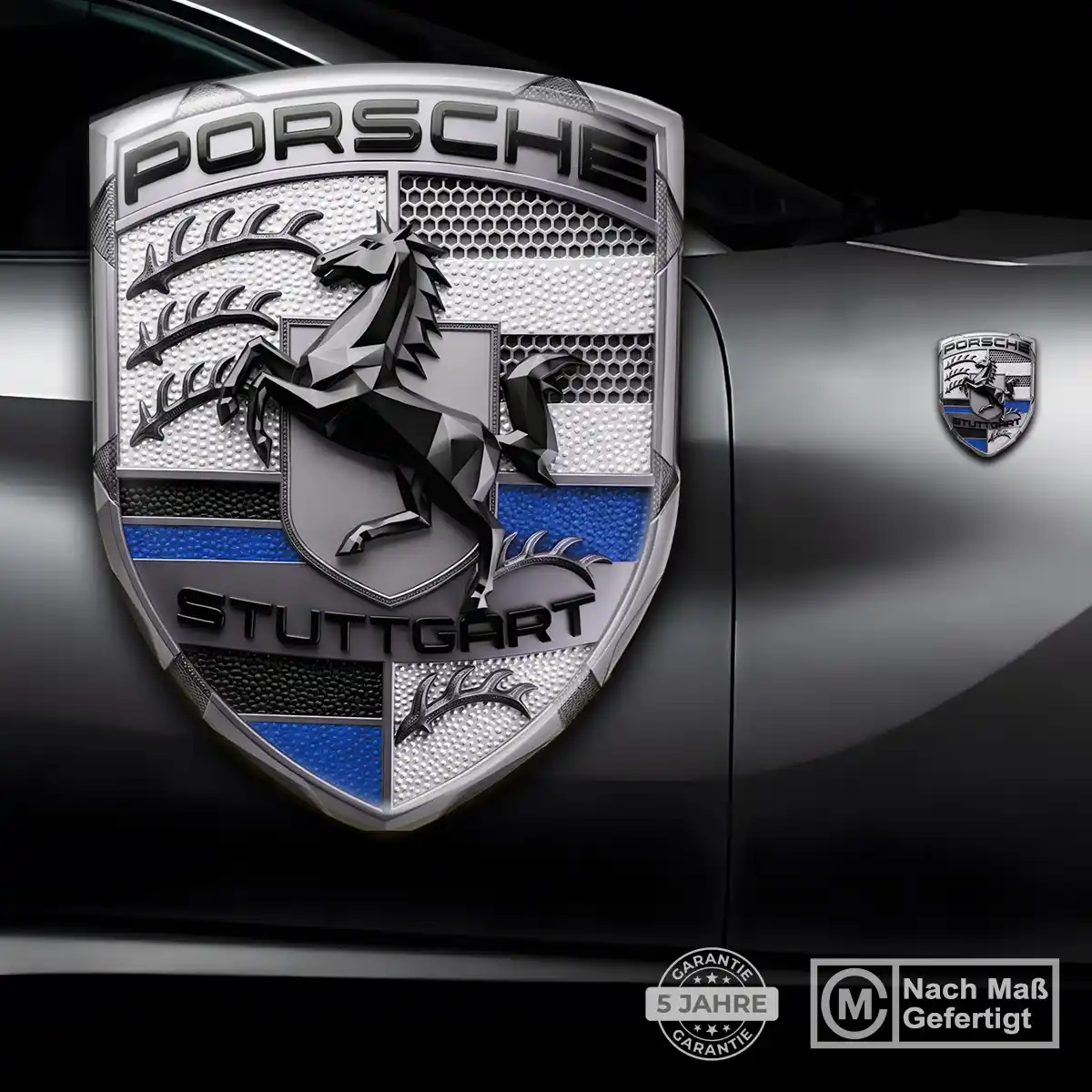 Porsche Emblem Wappen Aufkleber Stilvolles Design