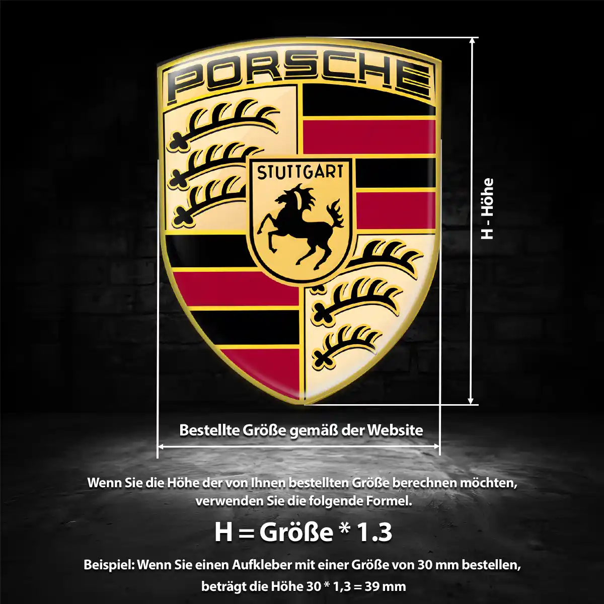 Porsche Embleme Auto Stilvolles Design