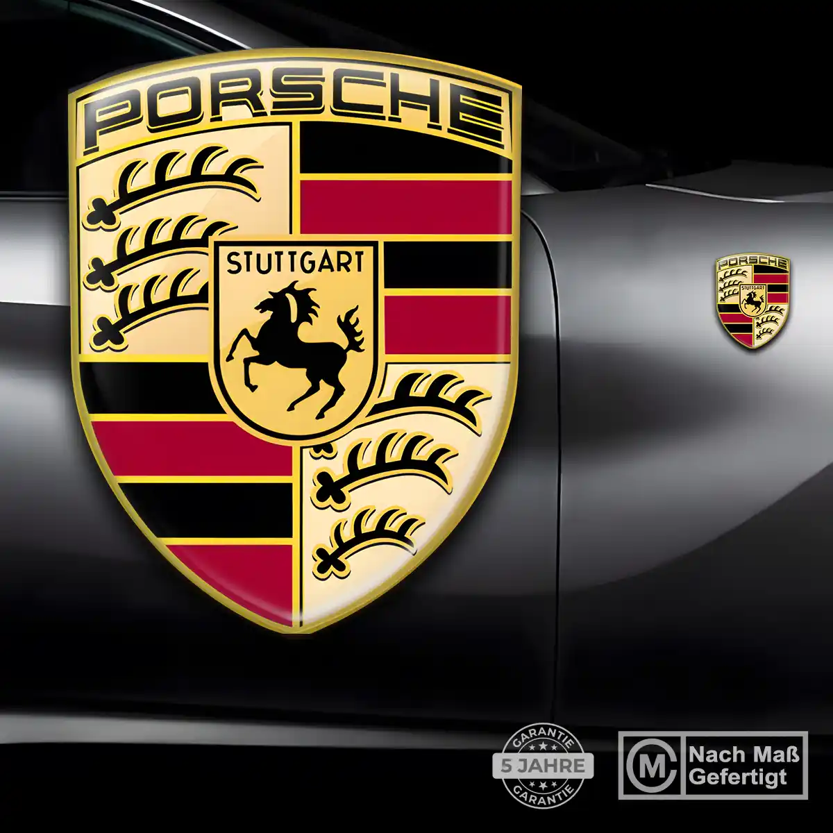 Porsche Embleme Auto Stilvolles Design
