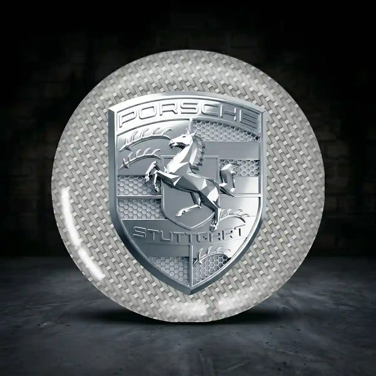 Porsche Embleme Silikon Aufkleber Edles Design