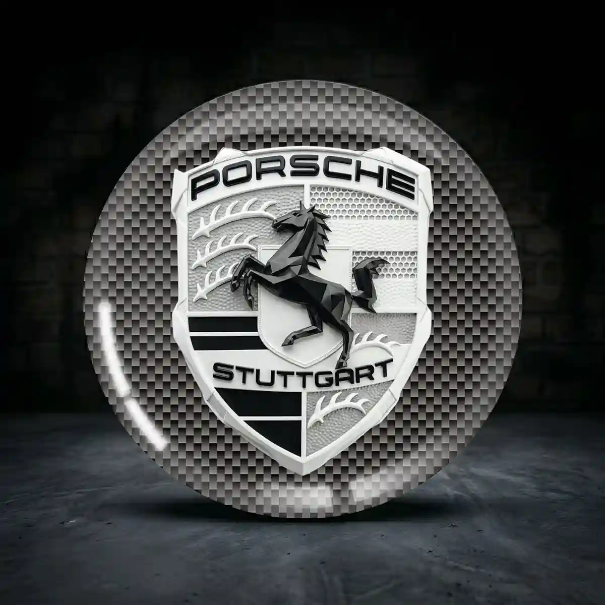 Porsche Embleme Silikon Aufkleber Elegantes Design