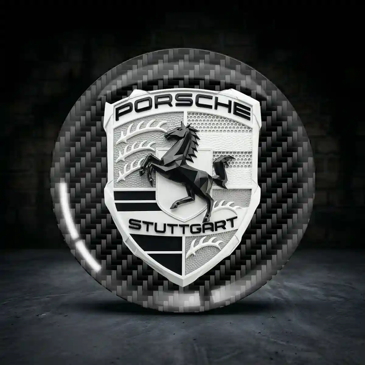 Porsche Embleme Silikon Aufkleber Erstklassige Qualität