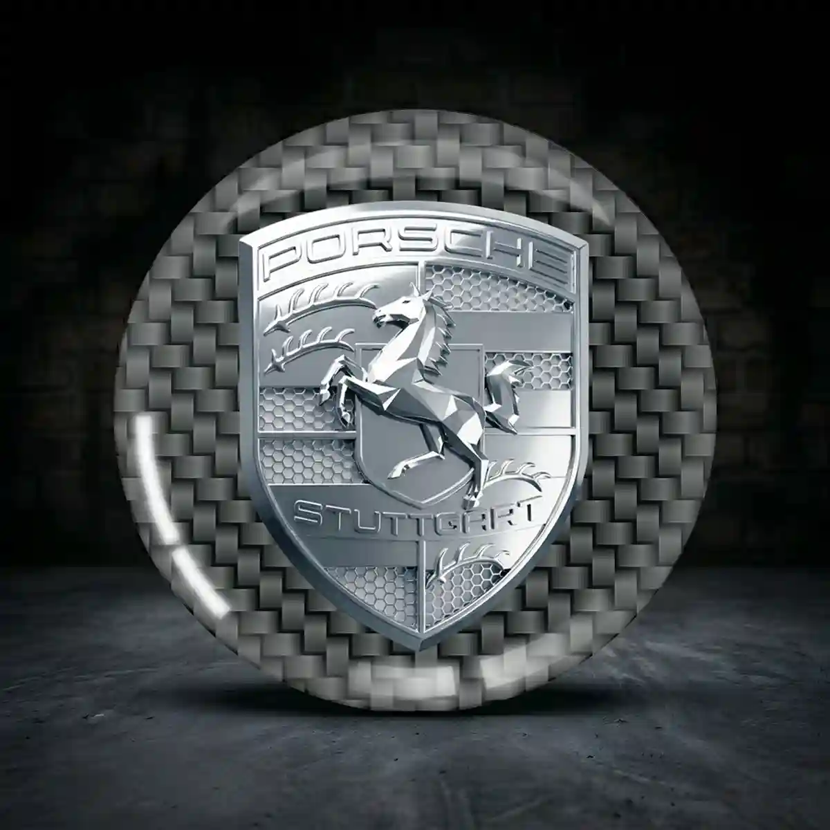 Porsche Embleme Silikon Aufkleber Exterieurdesign