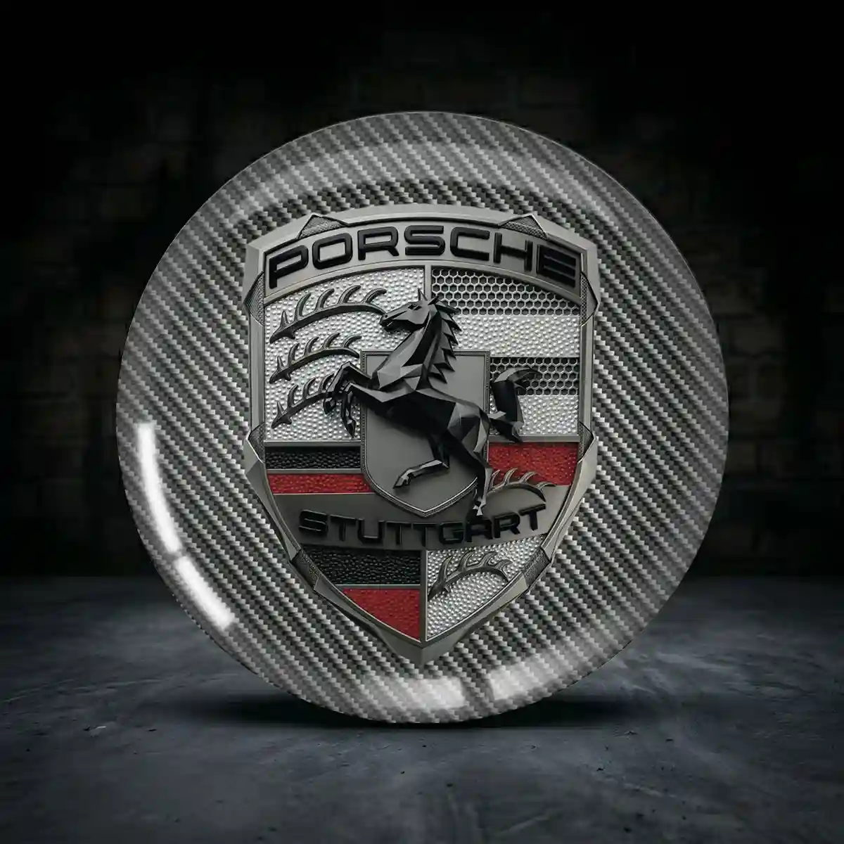 Porsche Embleme Silikon Aufkleber Interieurdesign