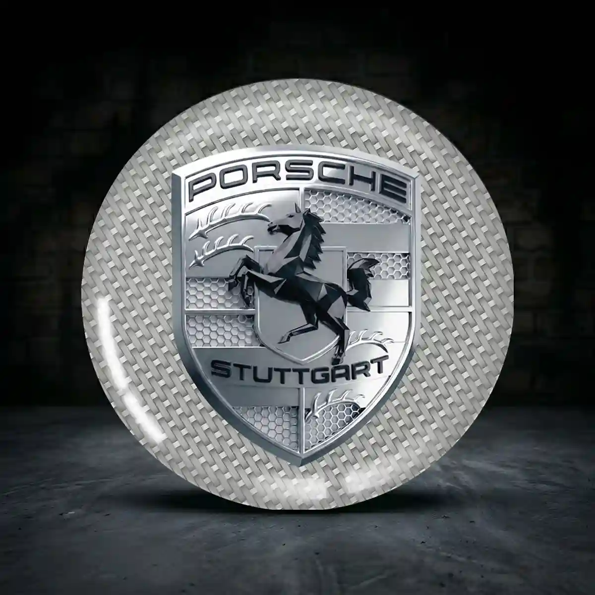 Porsche Embleme Silikon Aufkleber Luxus-Edition
