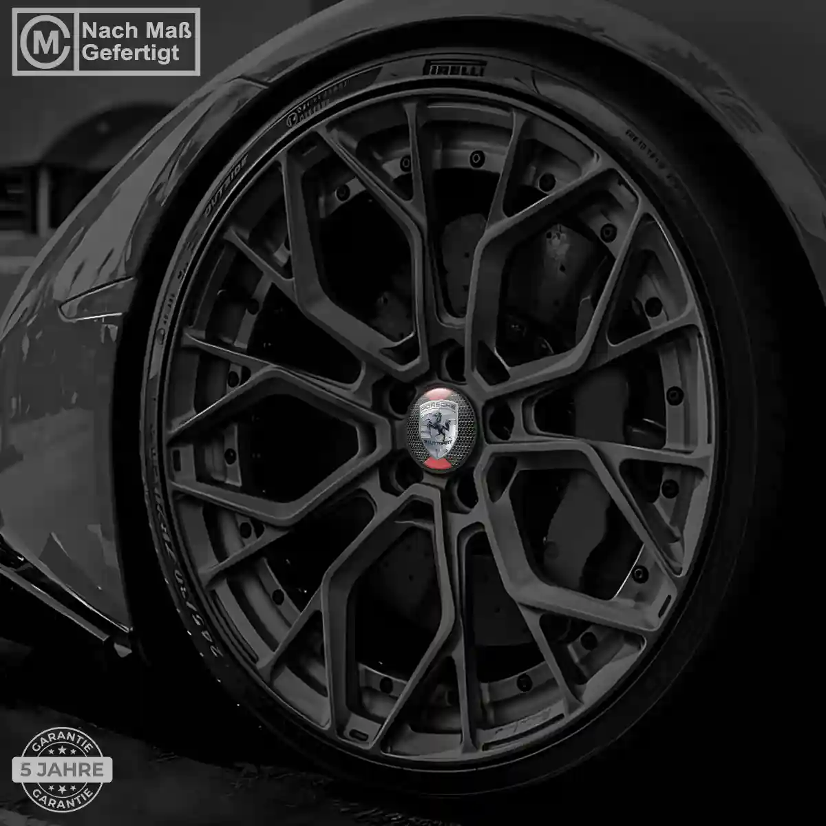 Porsche Embleme Silikon Aufkleber Premiumqualität