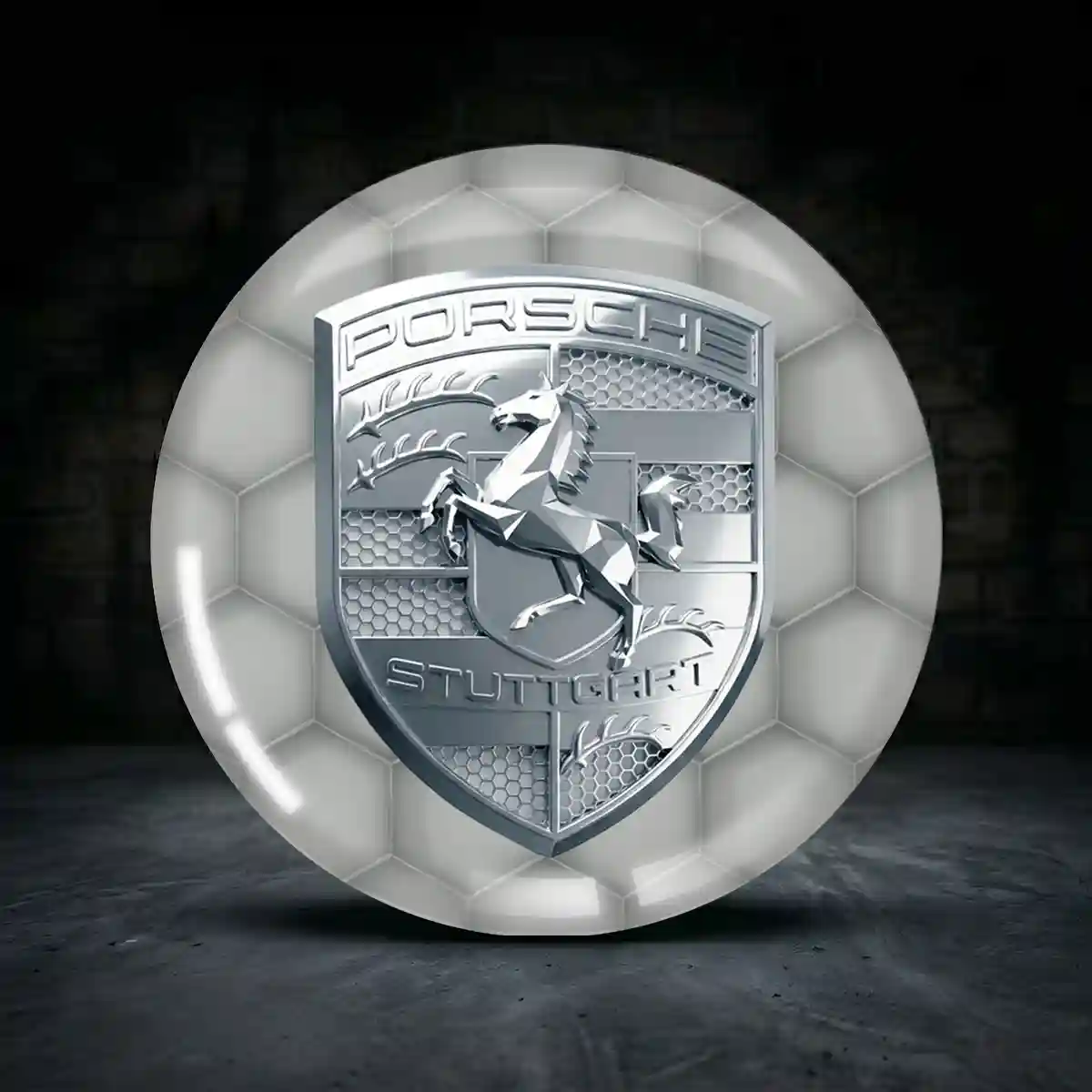 Porsche Embleme Silikon Aufkleber Sonderauflage