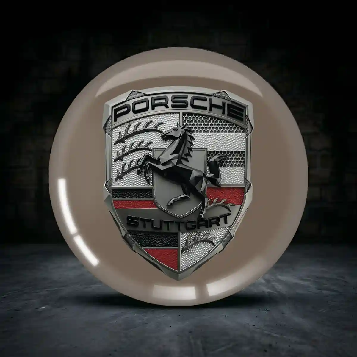Porsche Embleme Silikon Aufkleber Sonderedition