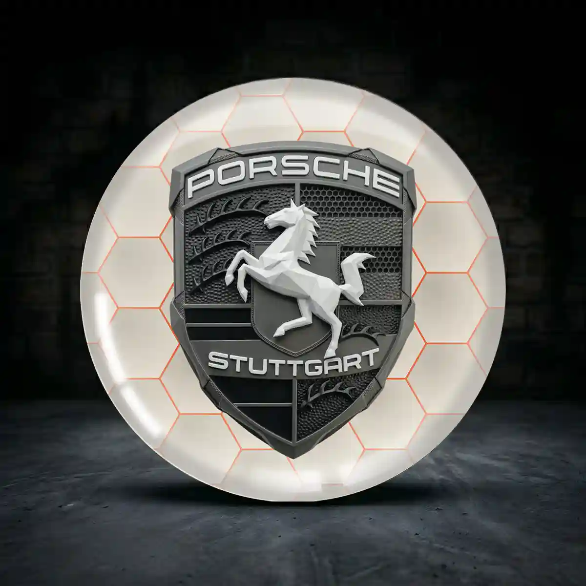 Porsche Embleme Silikon Aufkleber Spitzenqualität