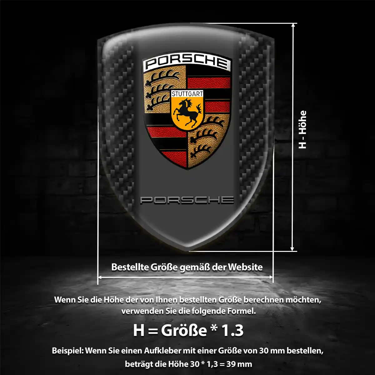 Porsche Embleme Stilvolles Design