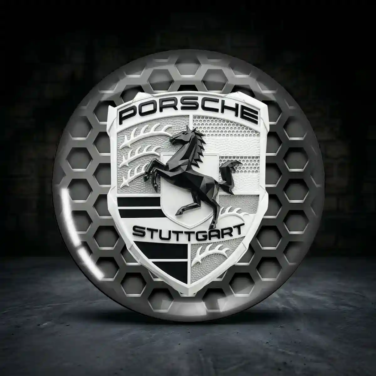 Porsche Epoxidharz Aufkleber Edles Design