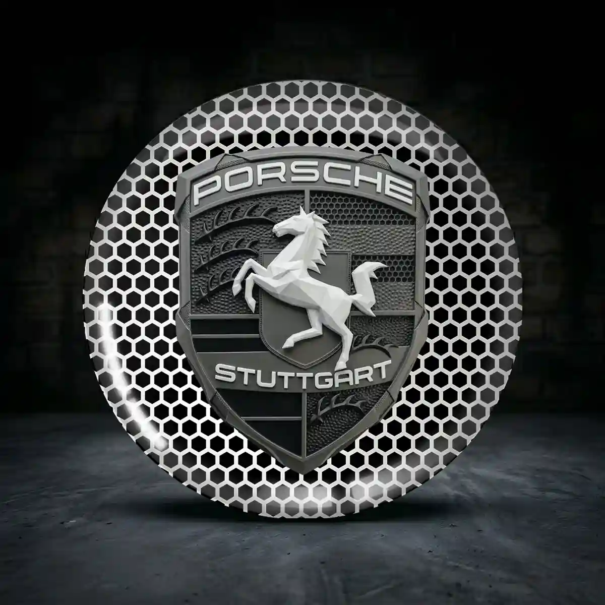 Porsche Epoxidharz Aufkleber Elegantes Design