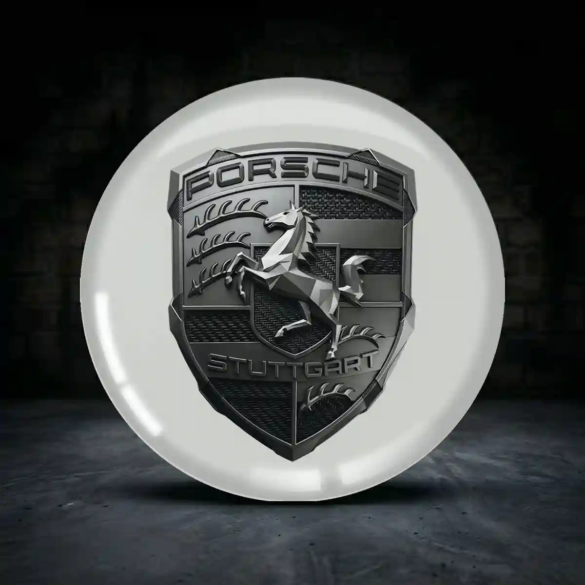 Porsche Epoxidharz Embleme Edles Design