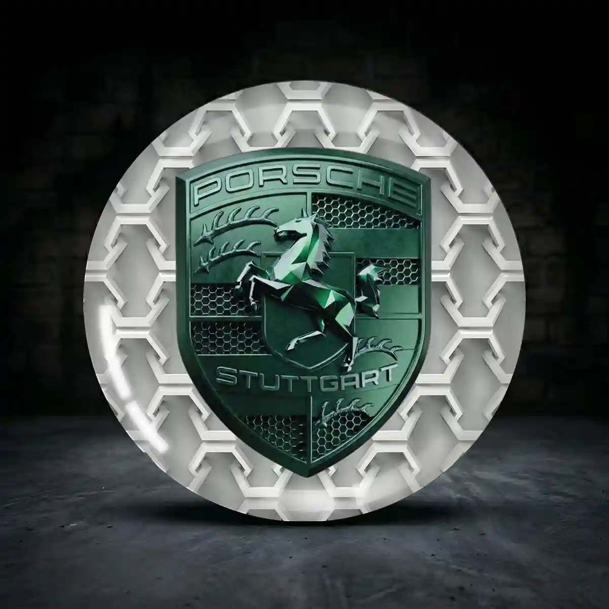 Porsche Epoxidharz Embleme Hohe Qualität
