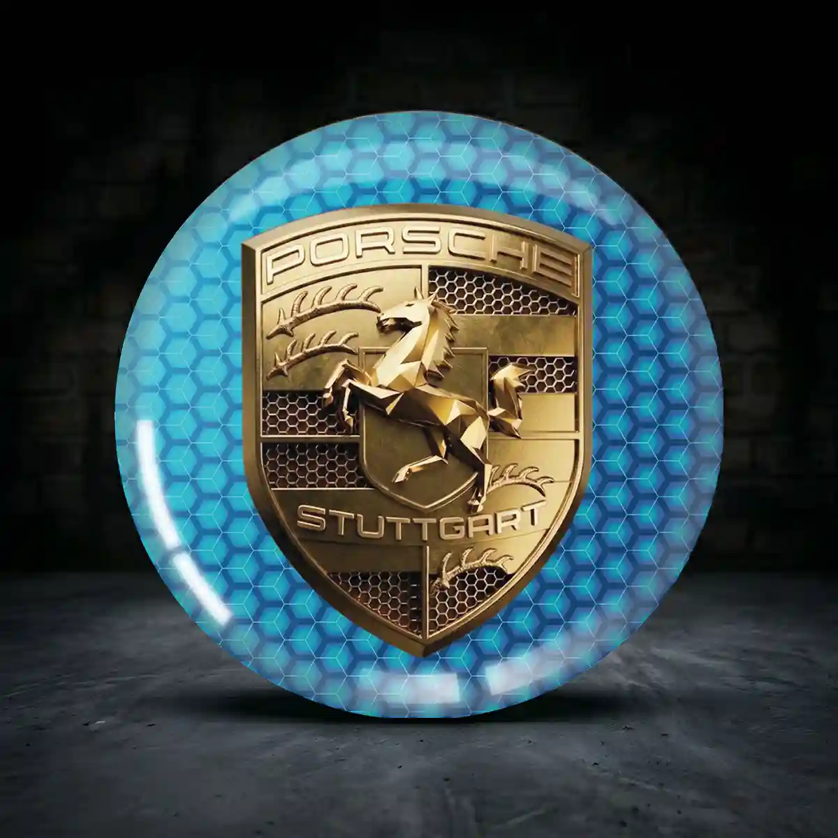 Porsche Epoxidharz Embleme Markenedition