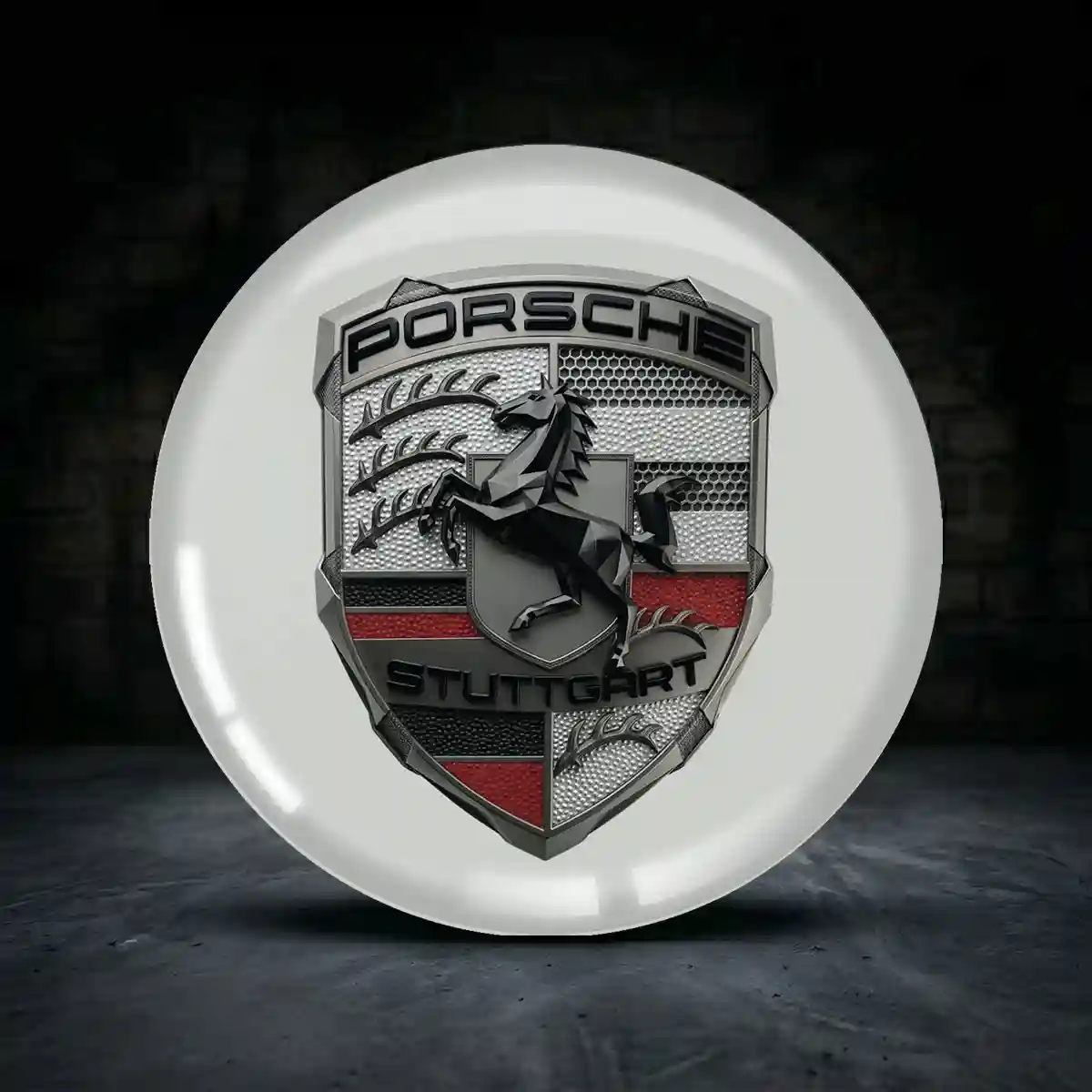 Porsche Epoxidharz Embleme Premiumqualität