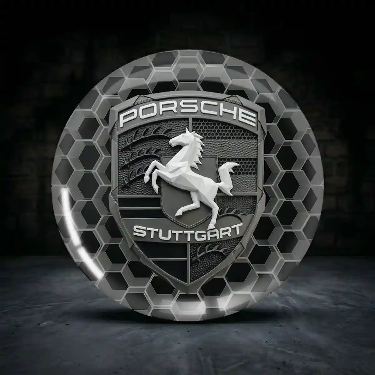 Porsche Epoxidharz Embleme Prestige-Edition