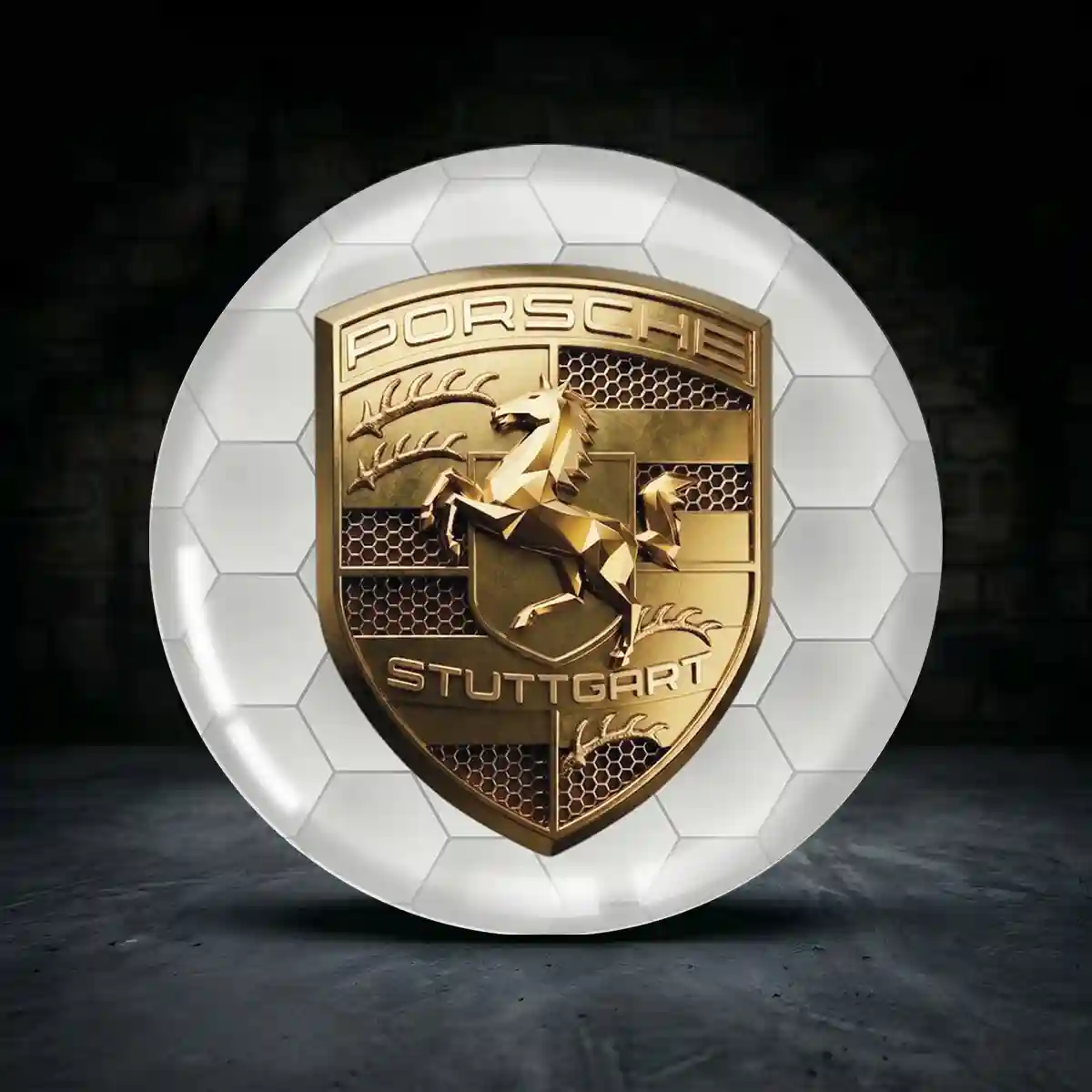 Porsche Epoxidharz Embleme Spitzenqualität