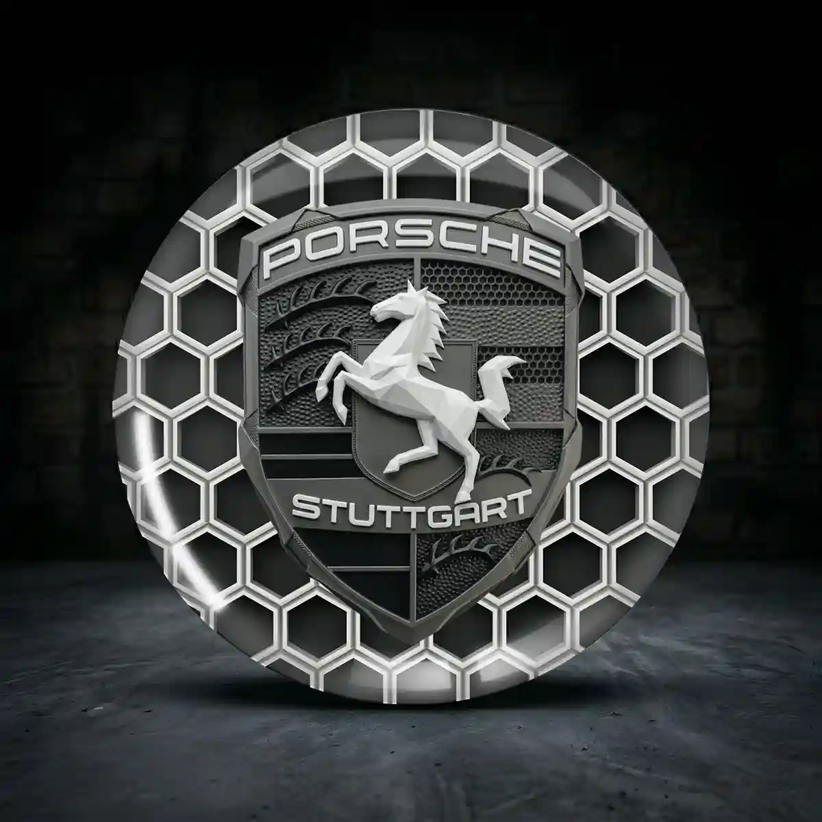 Porsche Felgenemblem Aufkleber Exklusivausgabe