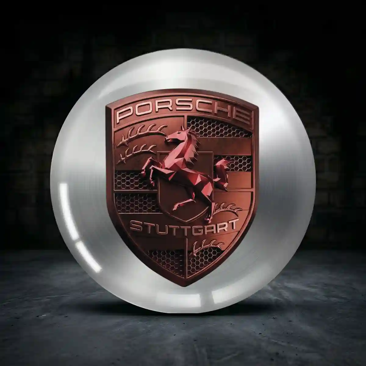 Porsche Felgenemblem Aufkleber Luxus-Edition