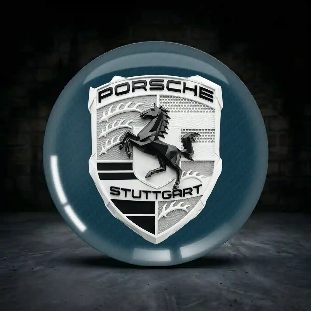 Porsche Felgenemblem Aufkleber Markenedition
