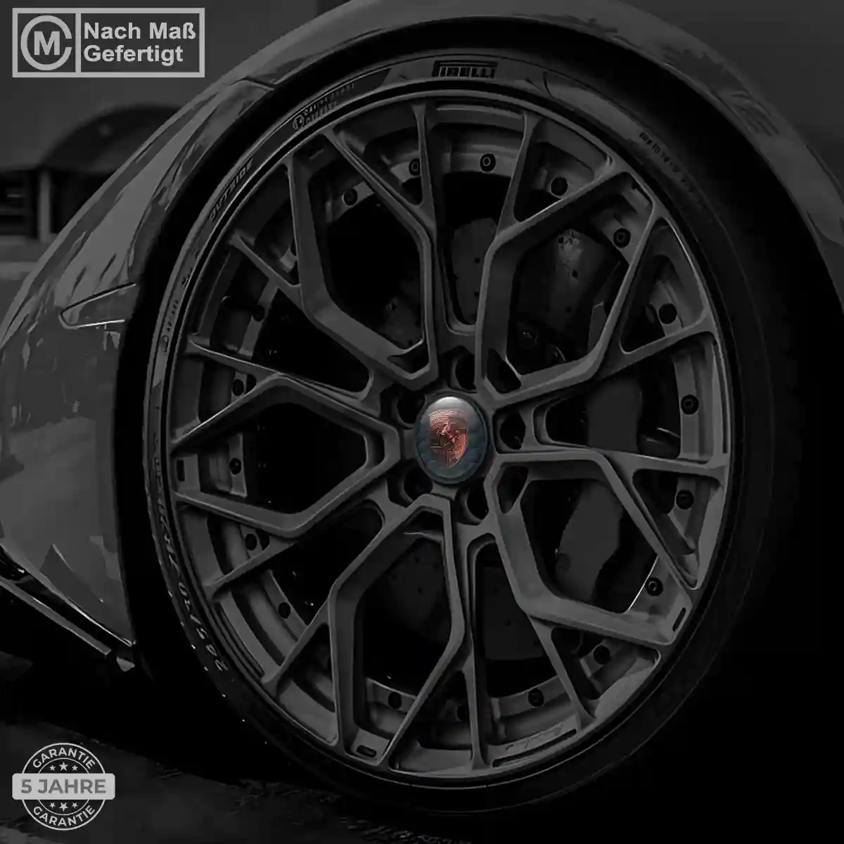 Porsche Felgenemblem Aufkleber Modernes Design