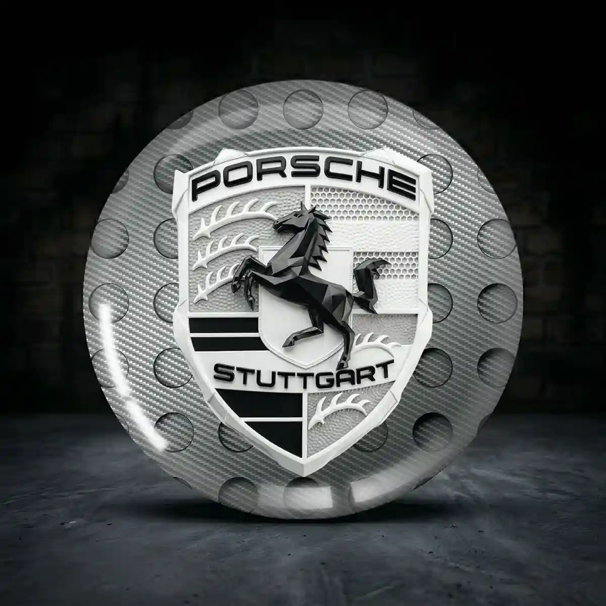 Porsche Felgenemblem Aufkleber Premium-Edition