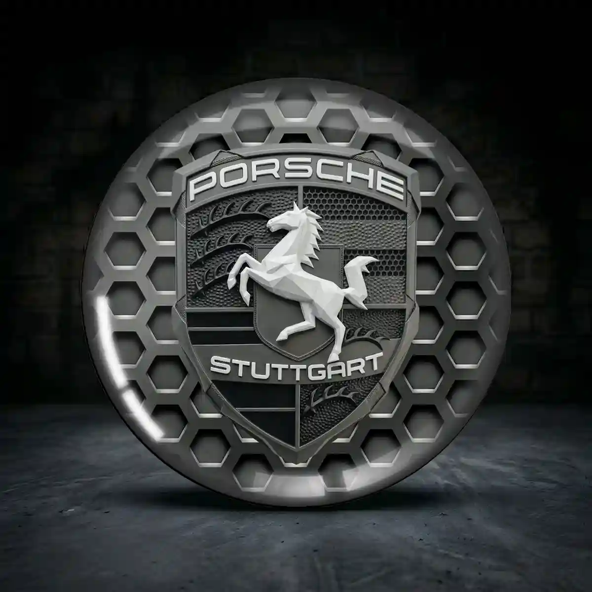 Porsche Nabendeckel Aufkleber Ausdrucksstarkes Design
