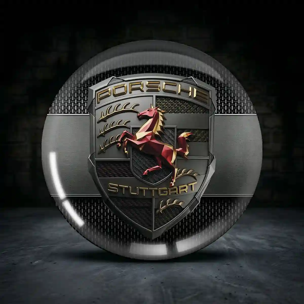 Porsche Nabendeckel Aufkleber Begrenzte Serie