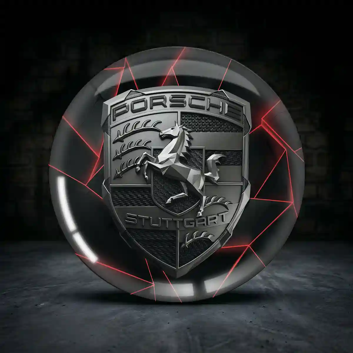 Porsche Nabendeckel Aufkleber Prestige-Edition