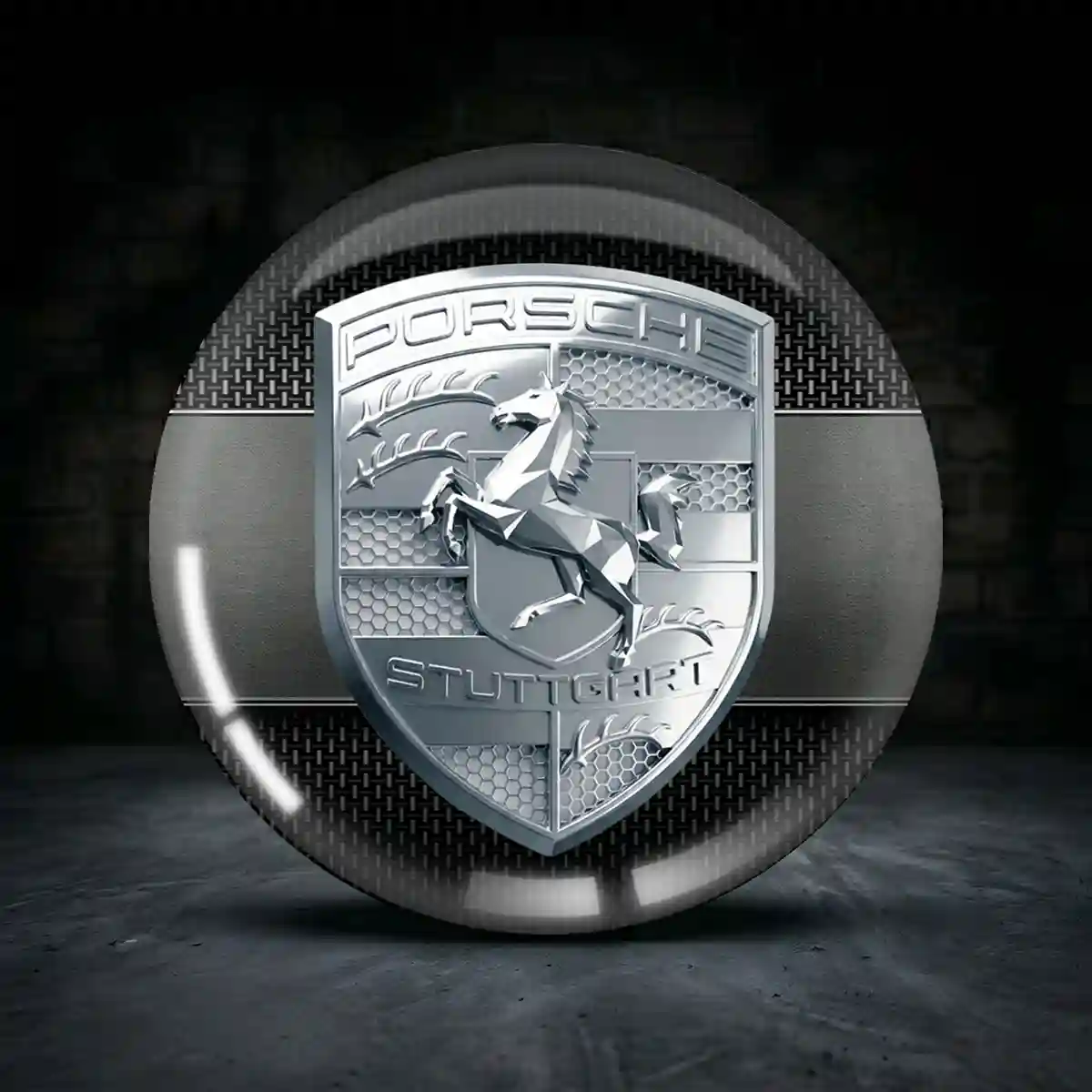 Porsche Nabenkappen Aufkleber Ausdrucksstarkes Design