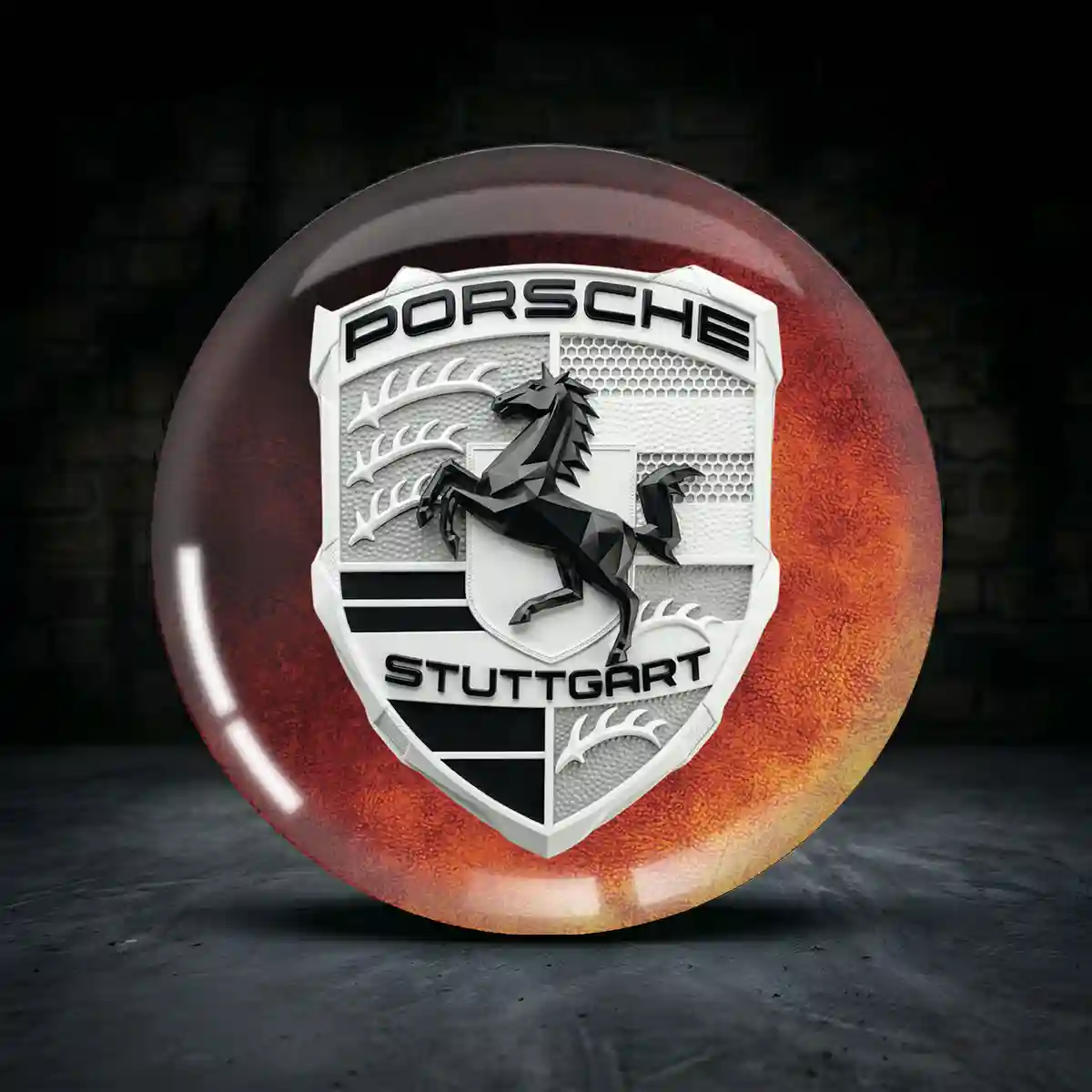 Porsche Nabenkappen Aufkleber Begrenzte Serie