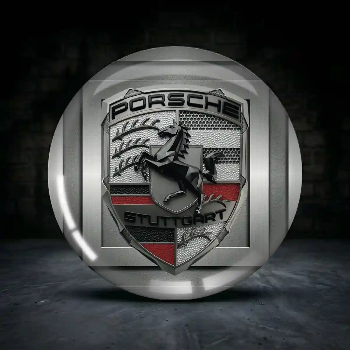 Porsche Nabenkappen Aufkleber Elegantes Design