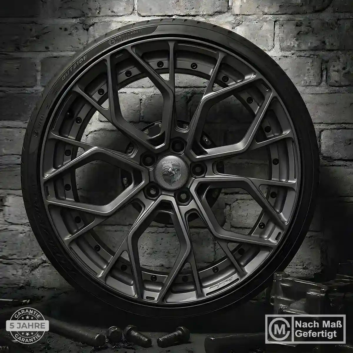 Porsche Nabenkappen Aufkleber Premium-Edition