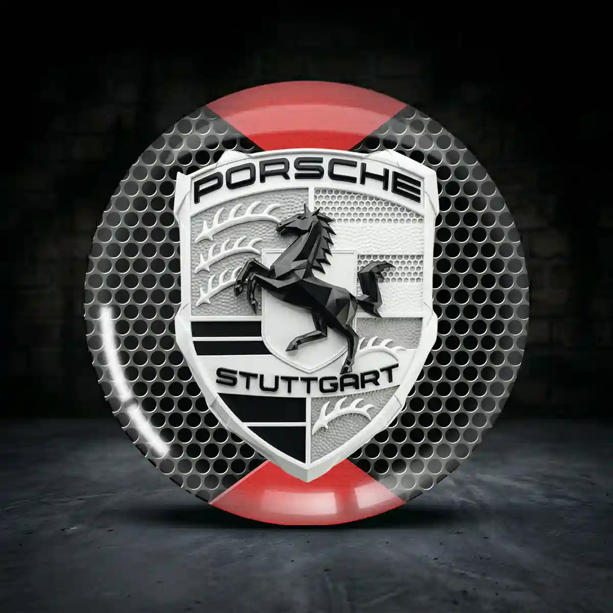 Porsche Rad Mitte Aufkleber Radkappen Höchste Qualität