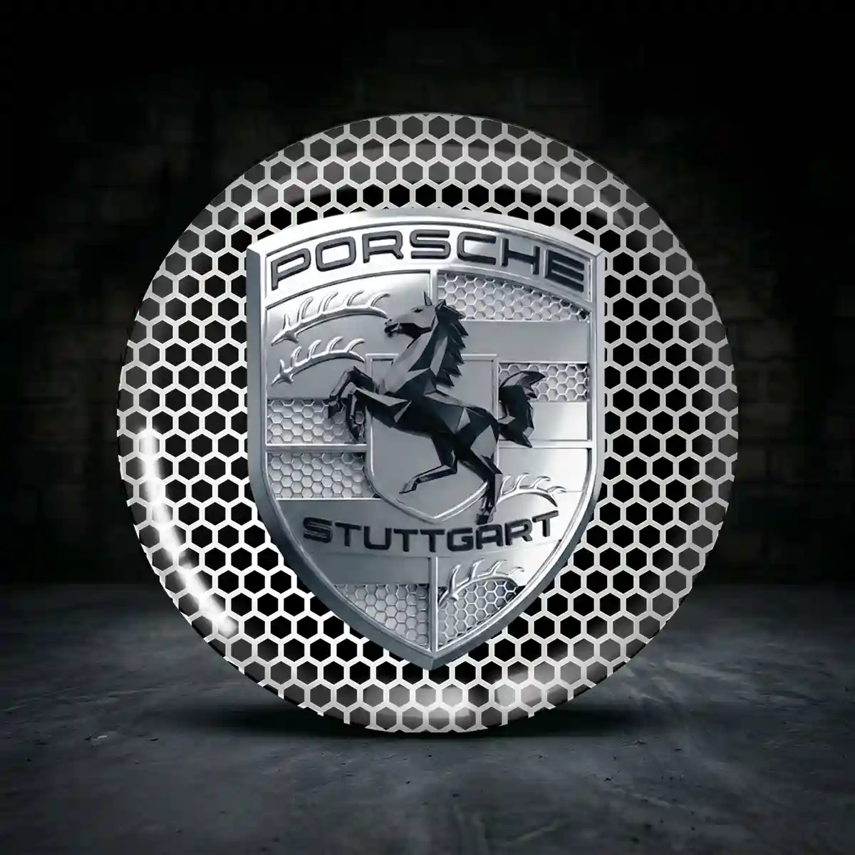 Porsche Rad Mitte Aufkleber Radkappen Sonderedition